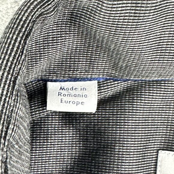 Eton Shirt Mens 17 Black Contemporary Fit Button Performance Stretch Long Sleeve - Picture 11 of 14